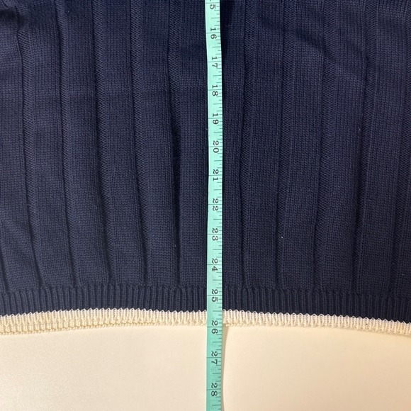 Vintage Y2K FUBU Navy Blue Cable Knit V-Neck Sweater Vest XXL 90s Streetwear - Picture 9 of 10